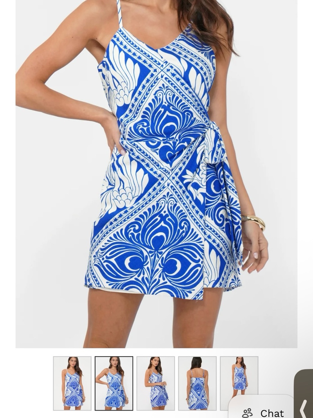 GREYLIN BEA Side Tie Wrap Mini Dress - Size M💙😊